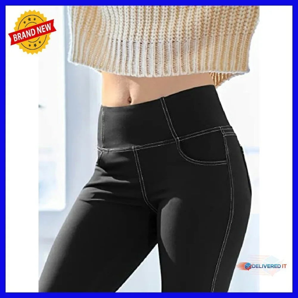 High Waist Tummy Control Bootcut Leggings with 4 Pockets
